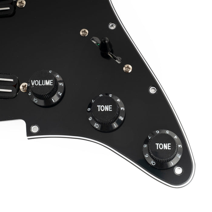 Musiclily Pro-SE ST-DPHA vorgesoldertes SSS-Pickguard mit Alnico 5 Mini Rail Humbucker für Elektrogitarren im Strat-Stil