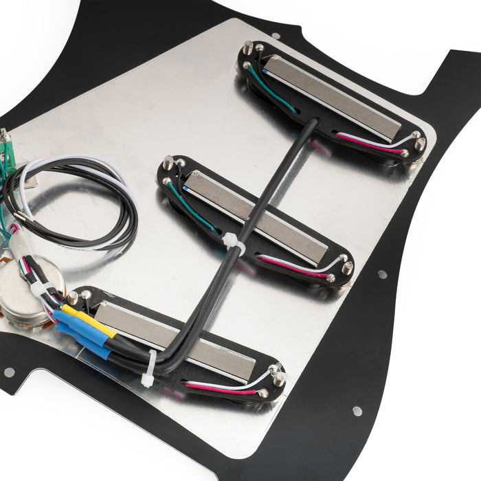 Musiclily Pro-SE ST-DPHA vorgesoldertes SSS-Pickguard mit Alnico 5 Mini Rail Humbucker für Elektrogitarren im Strat-Stil