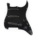 musiclily pro se st dpha pre wired sss pickguard with alnico 5 mini rail humbucker for strat style electric guitar, black