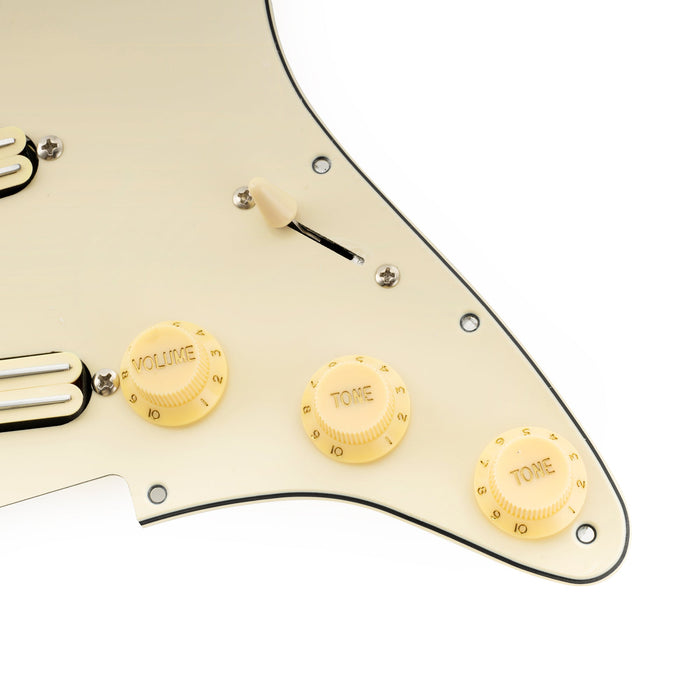 Musiclily Pro-SE ST-DPHA vorgesoldertes SSS-Pickguard mit Alnico 5 Mini Rail Humbucker für Elektrogitarren im Strat-Stil