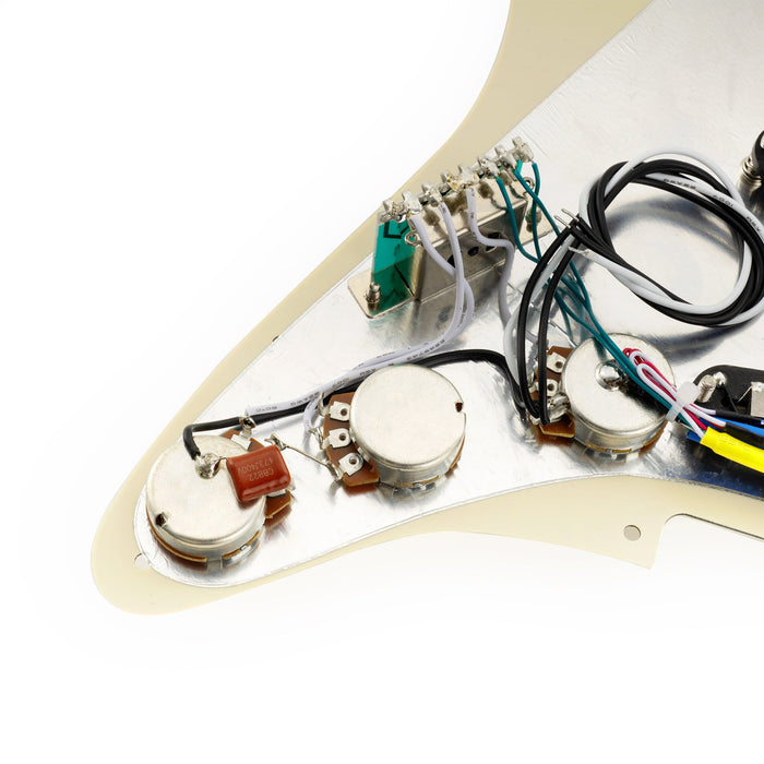 Musiclily Pro-SE ST-DPHA vorgesoldertes SSS-Pickguard mit Alnico 5 Mini Rail Humbucker für Elektrogitarren im Strat-Stil