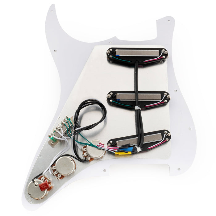 Musiclily Pro-SE ST-DPHA vorgesoldertes SSS-Pickguard mit Alnico 5 Mini Rail Humbucker für Elektrogitarren im Strat-Stil