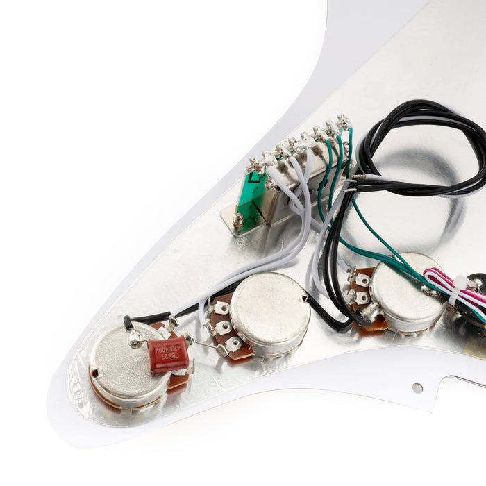 Musiclily Pro-SE ST-DPHA vorgesoldertes SSS-Pickguard mit Alnico 5 Mini Rail Humbucker für Elektrogitarren im Strat-Stil