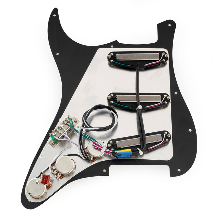 Musiclily Pro-SE ST-DPHA vorgesoldertes SSS-Pickguard mit Alnico 5 Mini Rail Humbucker für Elektrogitarren im Strat-Stil