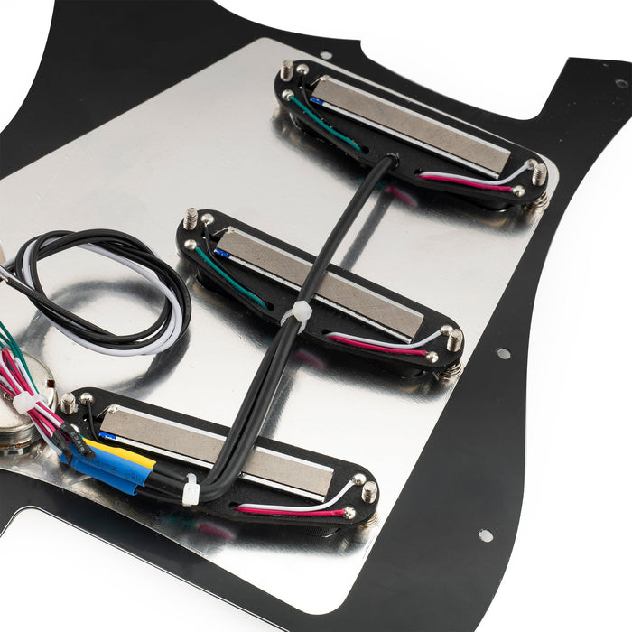 Musiclily Pro-SE ST-DPHA vorgesoldertes SSS-Pickguard mit Alnico 5 Mini Rail Humbucker für Elektrogitarren im Strat-Stil