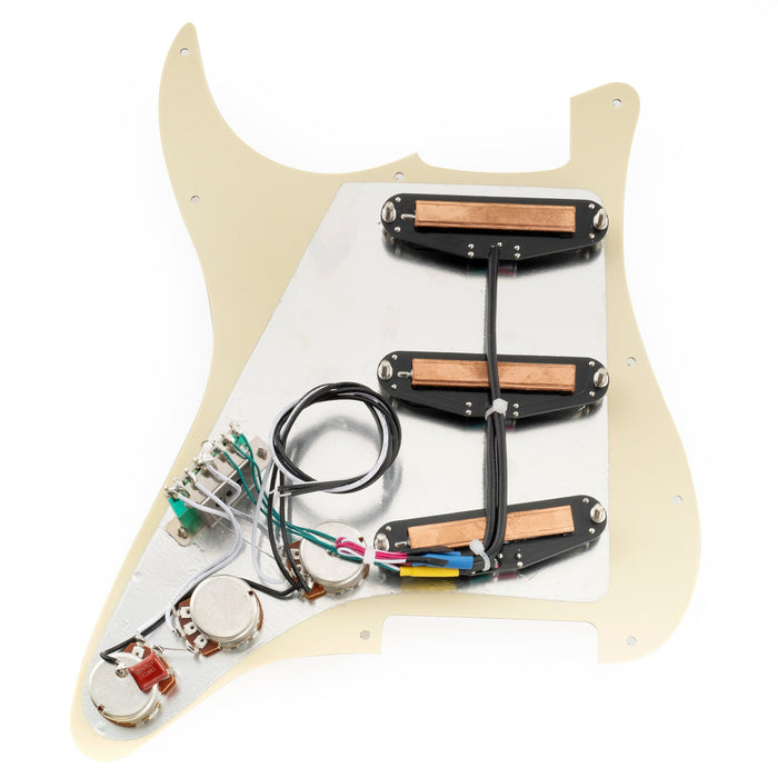Part of musiclily pro se st dphc pre wired sss pickguard with ceramic mini rail humbucker for strat style electric guitar