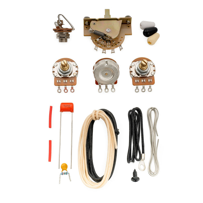 Musiclily Pro Electric Guitar DIY Wiring Kit Upgrade for American Style ST HH with 3-Way Switch and 3A Pots