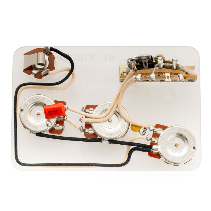 Musiclily Pro Electric Guitar Pre-wired Wiring Harness Upgrade for American Style ST HH with 3-Way Switch and 3A Pots