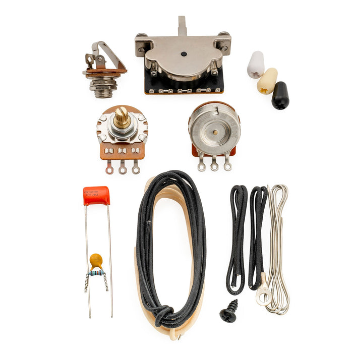Musiclily Pro Electric Guitar DIY Wiring Kit Upgrade for Import Style ST HH with 3-Way Switch and 1A1B Pots