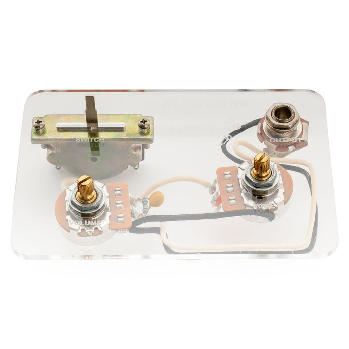 Musiclily Pro Electric Guitar Pre-wired Wiring Harness Upgrade for Import Style ST HH with 3-Way Switch and 1A1B Pots
