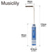 Size of musiclily pro hardened steel 5pcs allen keys hex wrenches set for guitar bass truss rod adjustment mx3470