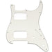 musiclily pro 11 holes st hh guitar pickguard with round corner uncovered humbucker 2 pot layout for fender squier strat style electric guitar mx3481p, aged white