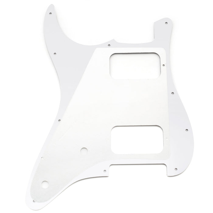 Musiclily Pro 11穴 ST HHピックガード ラウンドコーナーのカバー無しハムバッカー 2ポット穴 Fender Squier Stratストラトエレキギター用 4プライ エイジドホワイトパール
