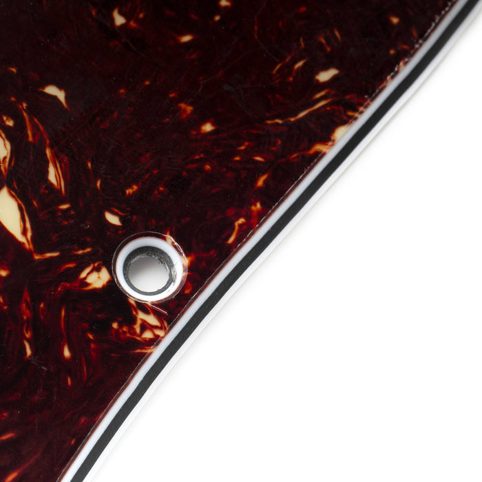 Musiclily Pro 11穴 ST HHピックガード ラウンドコーナーのカバー無しハムバッカー 2ポット穴 Fender Squier Stratストラトエレキギター用 4プライ エイジドホワイトパール