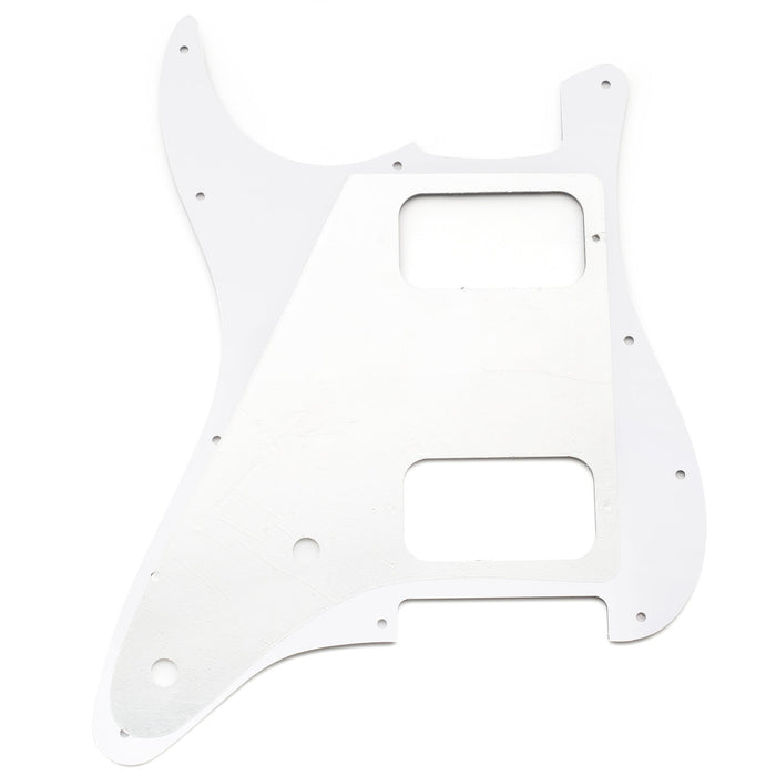 Musiclily Pro 11穴 ST HHピックガード ラウンドコーナーのカバー無しハムバッカー 2ポット穴 Fender Squier Stratストラトエレキギター用 4プライ エイジドホワイトパール