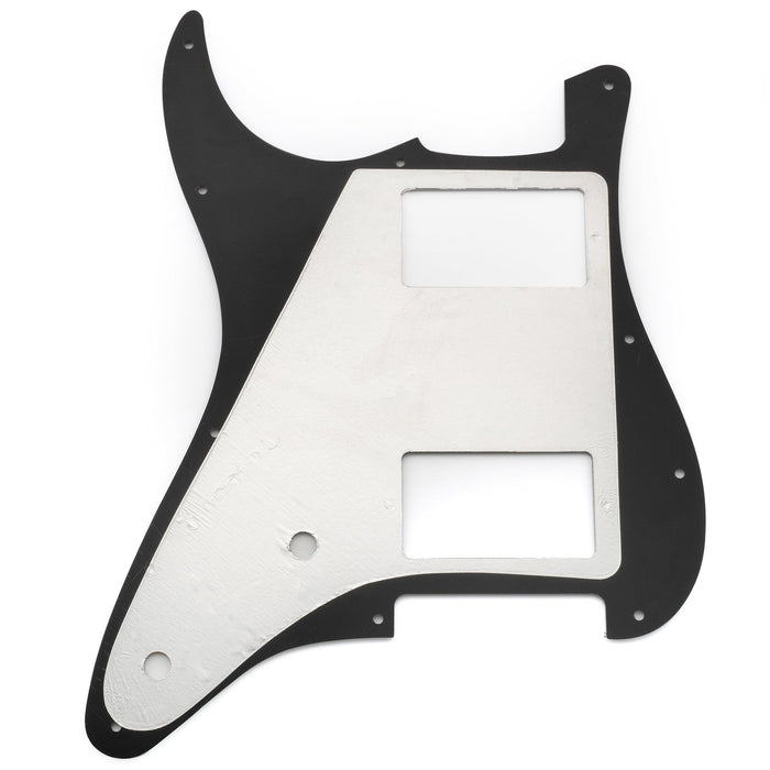 musiclily pro 11 holes st hh guitar pickguard with covered humbucker 2 pot layout for fender squier strat style electric guitar mx3482p, tortoise shell