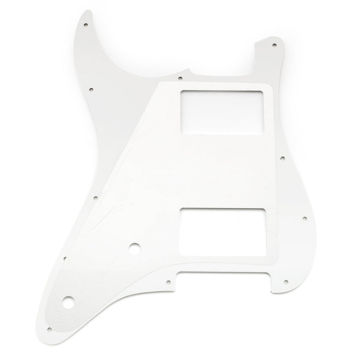 Musiclily Pro 11穴 ST HHピックガード カバードハムバッカー 2ポット穴 Fender Squier Stratストラトエレキギター用 4プライ エイジドホワイトパール