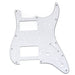 musiclily pro 11 holes st hh guitar pickguard with covered humbucker 2 pot layout for fender squier strat style electric guitar mx3482p, white pearl
