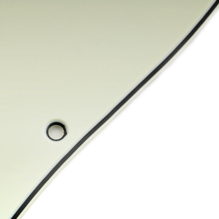 Musiclily Pro 11穴 ST HHピックガード ラウンドコーナーのカバー無しハムバッカー 2ポット穴とミニスイッチ穴 Fender Squier Stratストラトエレキギター用 4プライ エイジドホワイトパール