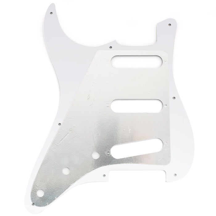 Musiclily Pro 8穴 ST SSSピックガード 2008-2019 中国製Squier Classic Vibe SQ CV 50s Reissue Vintage Stratストラトエレキギター用 4プライ エイジドホワイトパール