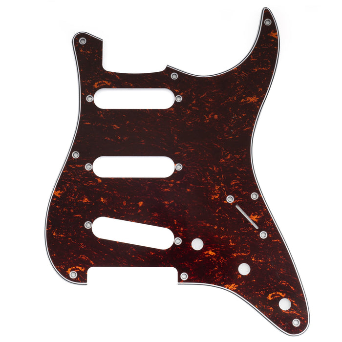 musiclily pro 8 holes st sss pickguard for 2008 2019 china made squier classic vibe sq cv 50s reissue vintage strat style electric guitar mx3485p, red tortoise