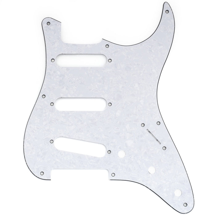 musiclily pro 8 holes st sss pickguard for 2008 2019 china made squier classic vibe sq cv 50s reissue vintage strat style electric guitar mx3485p, white pearl