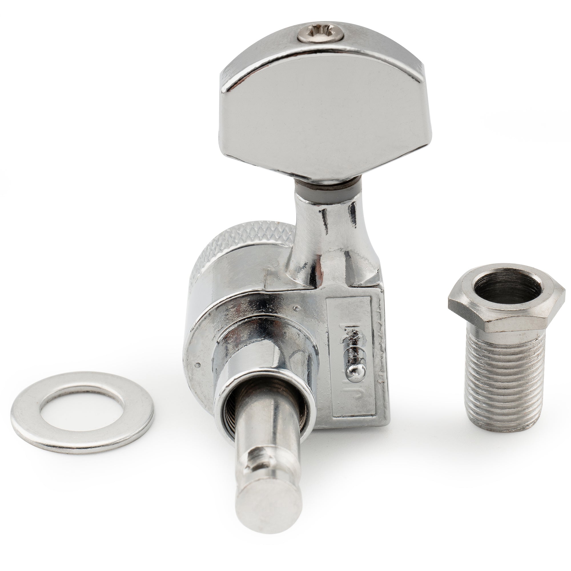 Musiclily Pro R15J-18 mécaniques à 6 en ligne, rapport 15:1, 1 pignon entièrement scellé avec verrouillage, clés de réglage avec bouton hexagonal pour guitare électrique de style SQ Strat Tele