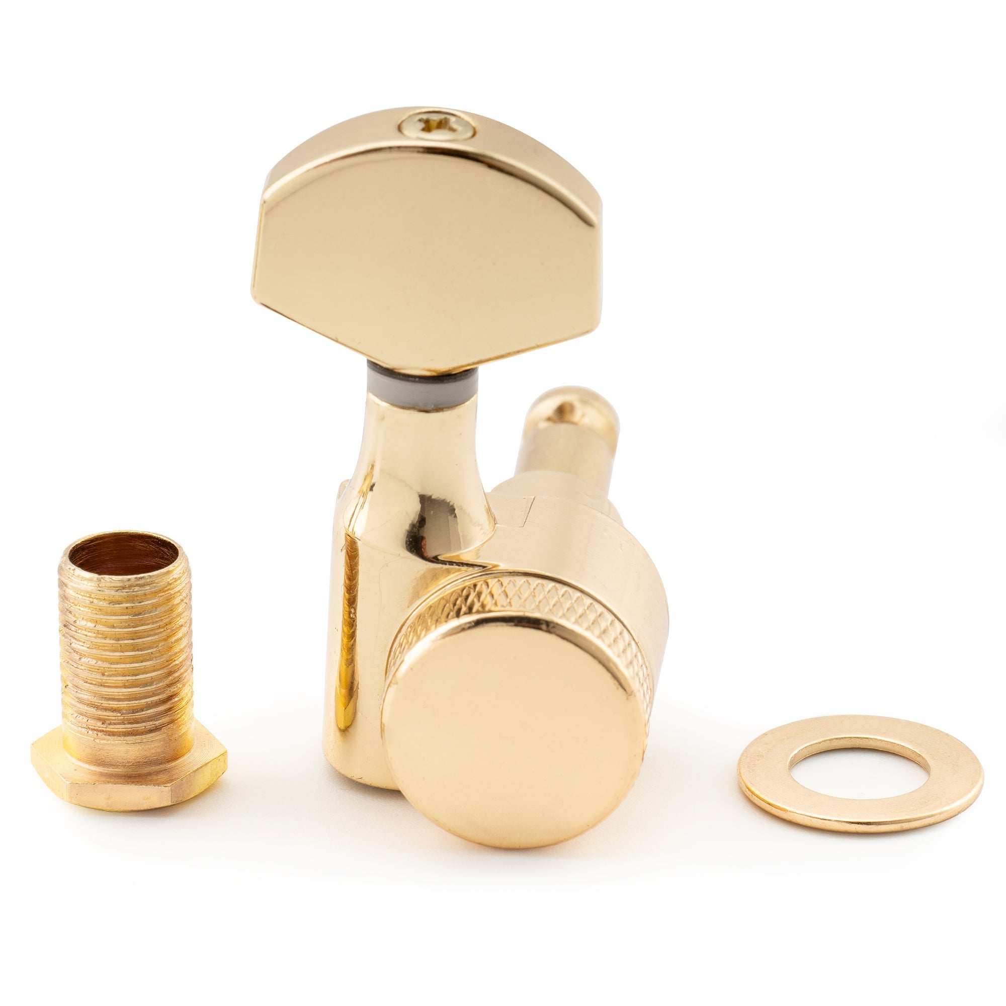 Musiclily Pro R15J-18 mécaniques à 6 en ligne, rapport 15:1, 1 pignon entièrement scellé avec verrouillage, clés de réglage avec bouton hexagonal pour guitare électrique de style SQ Strat Tele