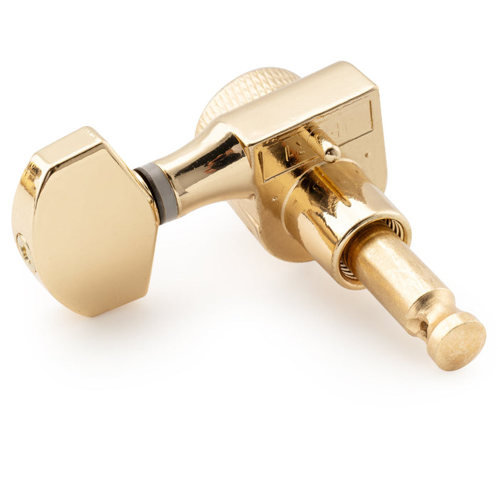 Musiclily Pro R15J Single 15:1 Ratio 1-Pin Full Sealed Locking Machine Head Bass Side Tuner Tuning Peg Key with Hex Button for SQ Strat Tele Style Electric Guitar
