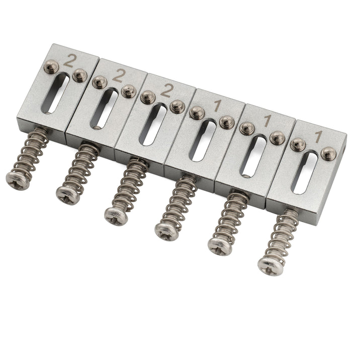 Musiclily Ultra 10.8mm Full Solid Brass Modern Style Roller Saddles for Strat Tele Style Electric Guitar Bridge (Set of 6)
