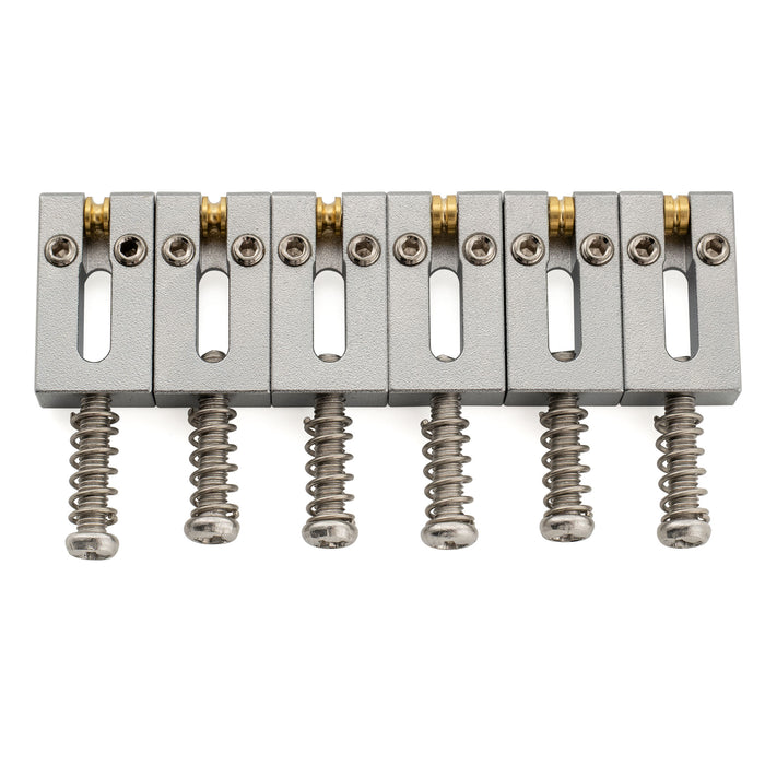 Musiclily Ultra 10.8mm Full Solid Brass Modern Style Roller Saddles for Strat Tele Style Electric Guitar Bridge (Set of 6)