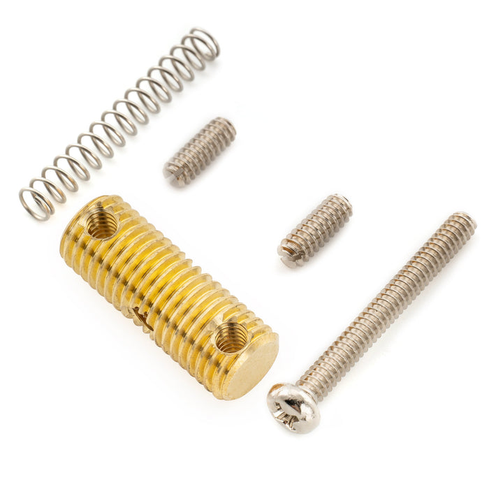 Musiclily Ultra 10.8mmピッチ フルソリッド 真鍮 ヴィンテージ スパイラルサドル Fender Teleエレキギターブリッジ用 黒ネジ(3個セット)