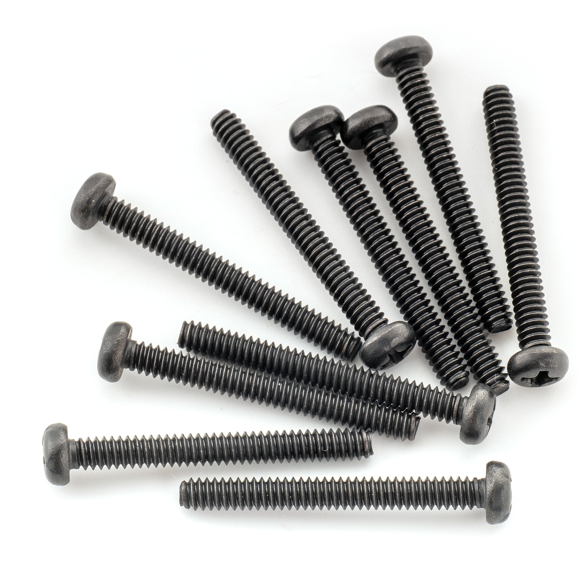 Musiclily Ultra UNC#6-32X1-1/4 Inch Stainless Steel Saddle Intonation Screws for USA Electric Guitar Bass Bridge, Black (Set of 10) Musiclily Ultra