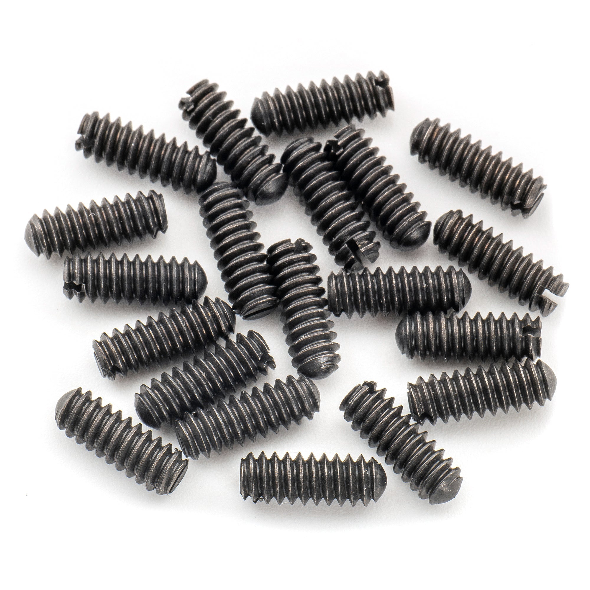 Musiclily Ultra UNC#6-32X3/8 Inch Stainless Steel Saddle Height Adjustment Screws Oval Point Slotted for USA Tele Style Electric Guitar Bridge, Black (Set of 20) Musiclily Ultra