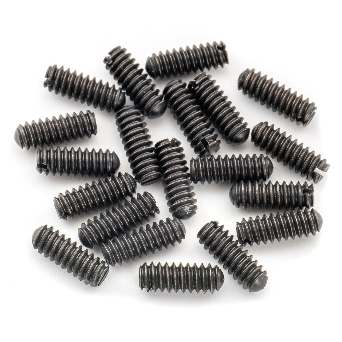 Musiclily Ultra UNC#6-32X3/8 Inch Stainless Steel Saddle Height Adjustment Screws Oval Point Slotted for USA Tele Style Electric Guitar Bridge, Black (Set of 20) Musiclily Ultra