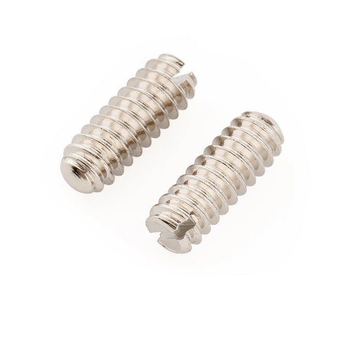 Musiclily Ultra UNC#6-32X3/8 Pollice Viti di Regolazione Altezza del Ponte in Acciaio Inossidabile con Punte Ovali e Fessura per Chitarra Elettrica USA Tele Style, Nero (Set di 20)