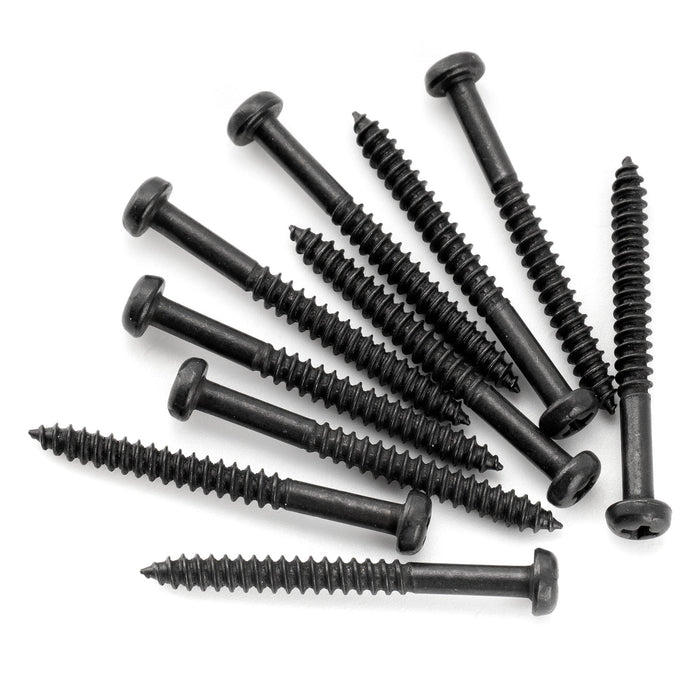 Musiclily Ultra Metric M2.5x25mm Stainless Steel Pickup Mounting Wood Screws Phillips Pan Head Half Thread for Electric Guitar (Set of 10)