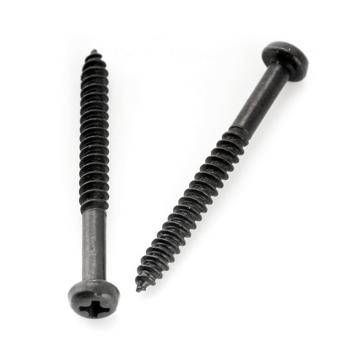 Musiclily Ultra Metric M2.5x25mm Stainless Steel Pickup Mounting Wood Screws Phillips Pan Head Half Thread for Electric Guitar (Set of 10)