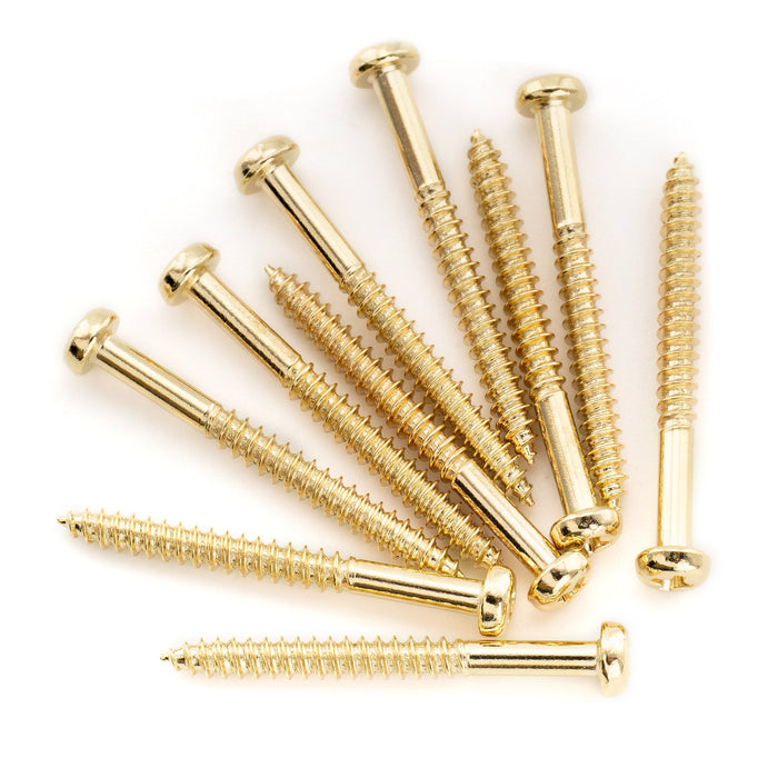 Musiclily Ultra Metric M2.5x25mm Stainless Steel Pickup Mounting Wood Screws Phillips Pan Head Half Thread for Electric Guitar (Set of 10)