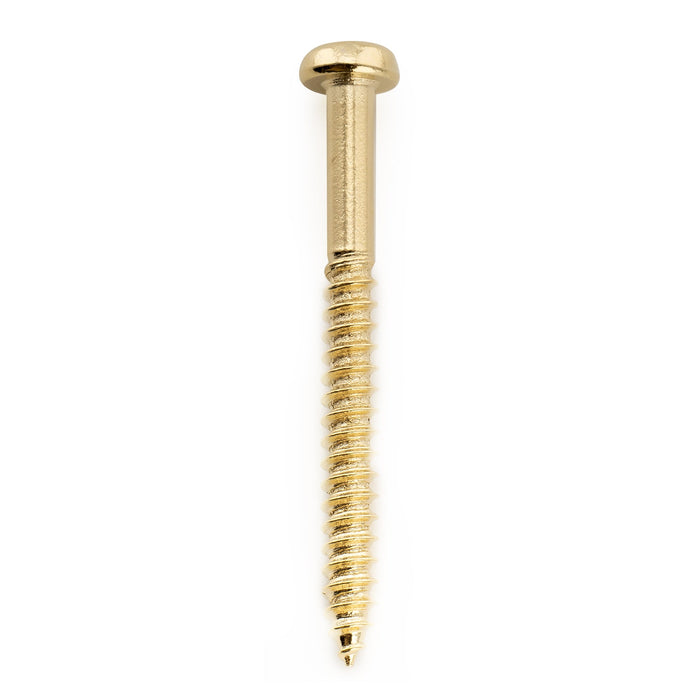 Musiclily Ultra Metric M2.5x25mm Stainless Steel Pickup Mounting Wood Screws Phillips Pan Head Half Thread for Electric Guitar (Set of 10)