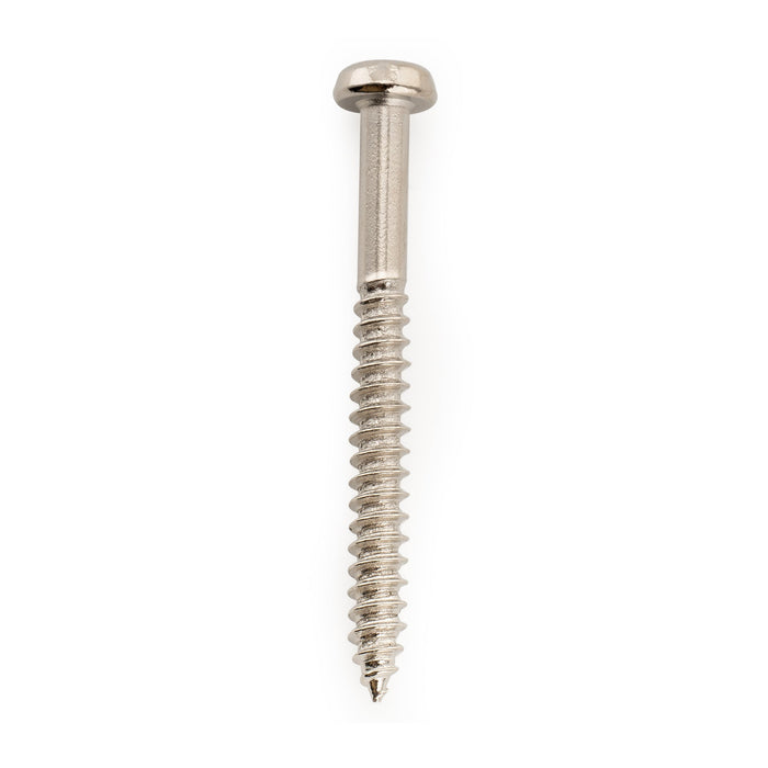 Musiclily Ultra Metric M2.5x25mm Stainless Steel Pickup Mounting Wood Screws Phillips Pan Head Half Thread for Electric Guitar (Set of 10)