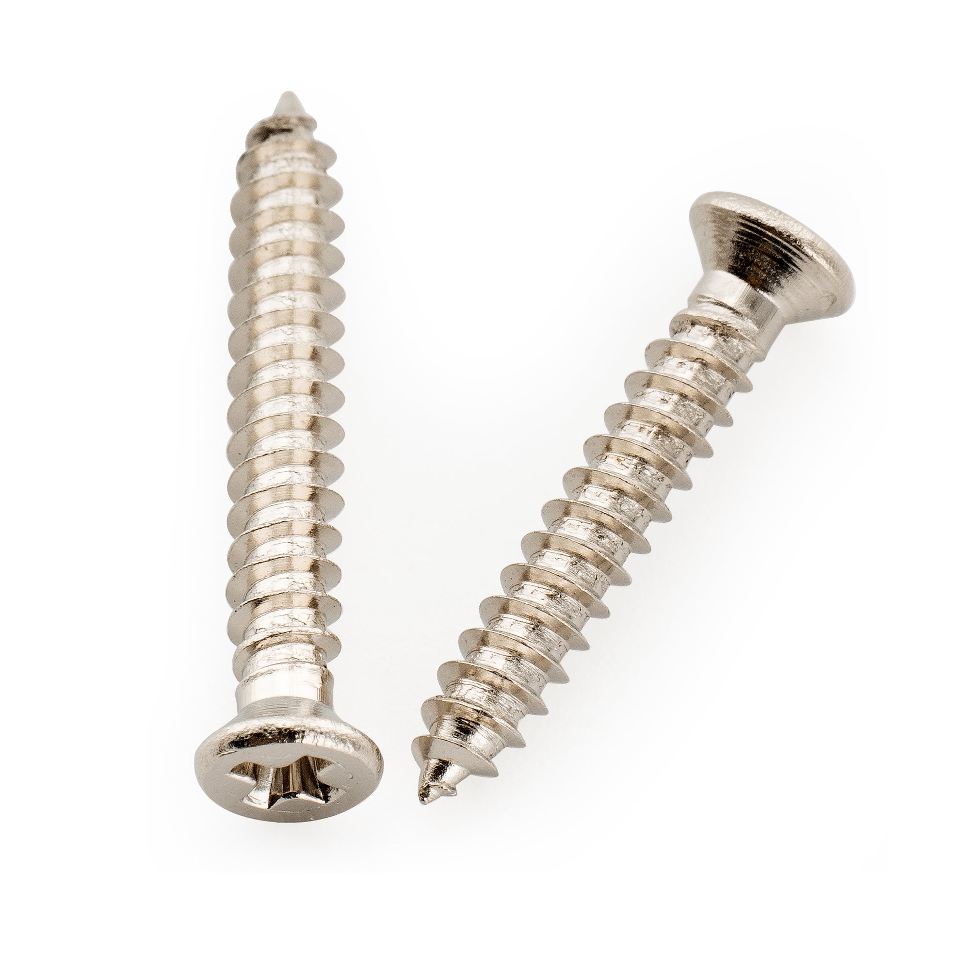 Juego de 20 Tornillos de Acero Inoxidable Musiclily Ultra Métrico M2.6x16mm/M2.6x18mm para Anillo de Montaje de Humbucker, Cabeza Plana Phillips Avellanada para Guitarra Eléctrica