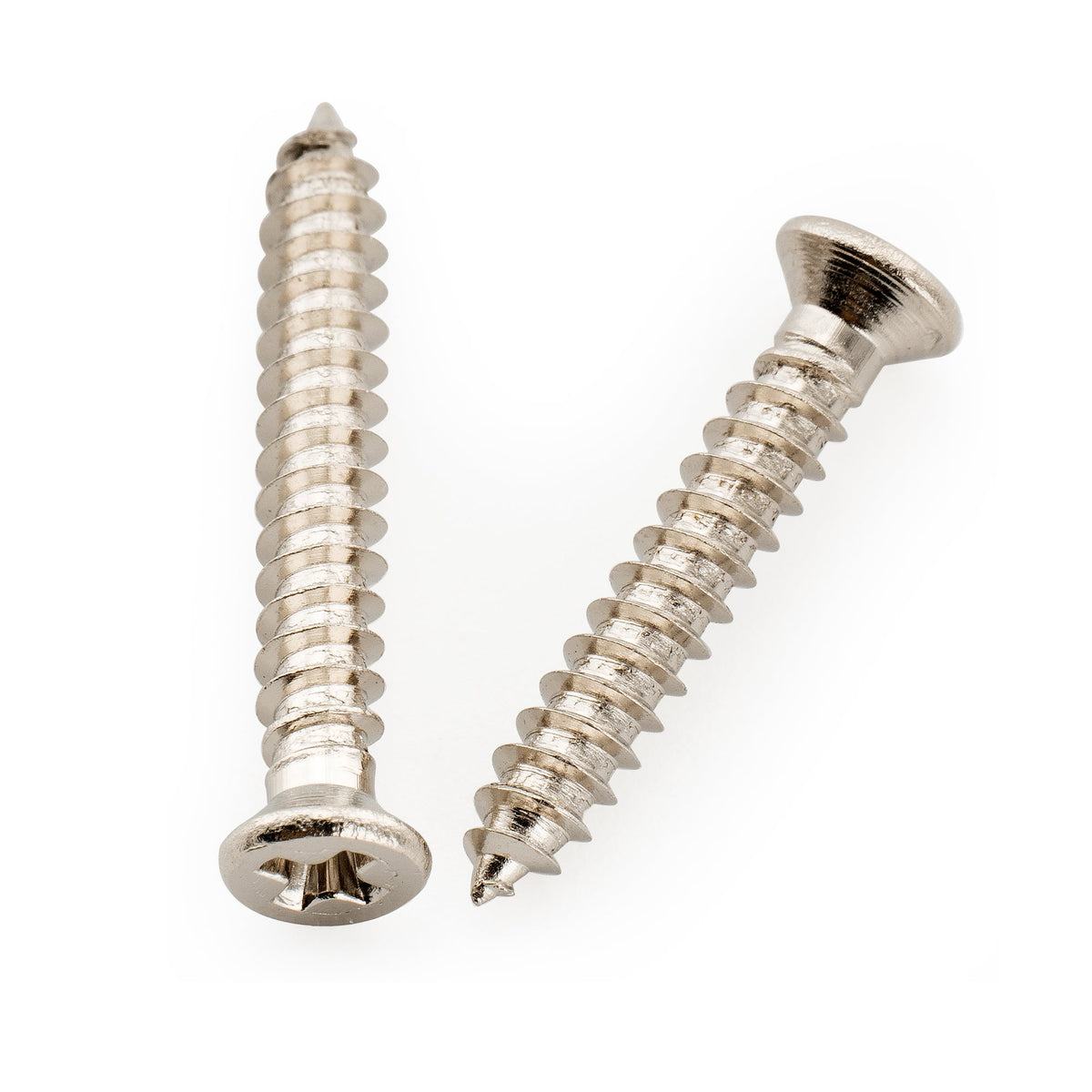 Juego de 20 Tornillos de Acero Inoxidable Musiclily Ultra Métrico M2.6x16mm/M2.6x18mm para Anillo de Montaje de Humbucker, Cabeza Plana Phillips Avellanada para Guitarra Eléctrica