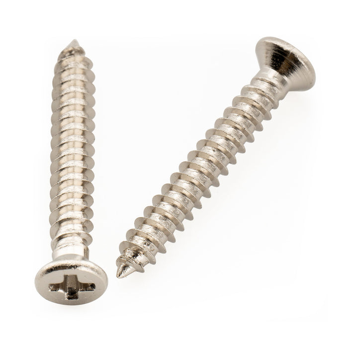 Musiclily Ultra Metric M2.6x18mm Stainless Steel Bridge Humbucker Mounting Ring Screws Phillips Flat Head Countersunk for Electric Guitar (Set of 20)