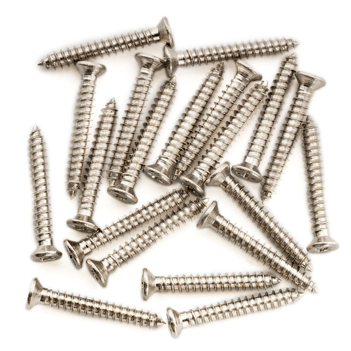 Musiclily Ultra Metric M2.6x18mm Stainless Steel Bridge Humbucker Mounting Ring Screws Phillips Flat Head Countersunk for Electric Guitar (Set of 20)