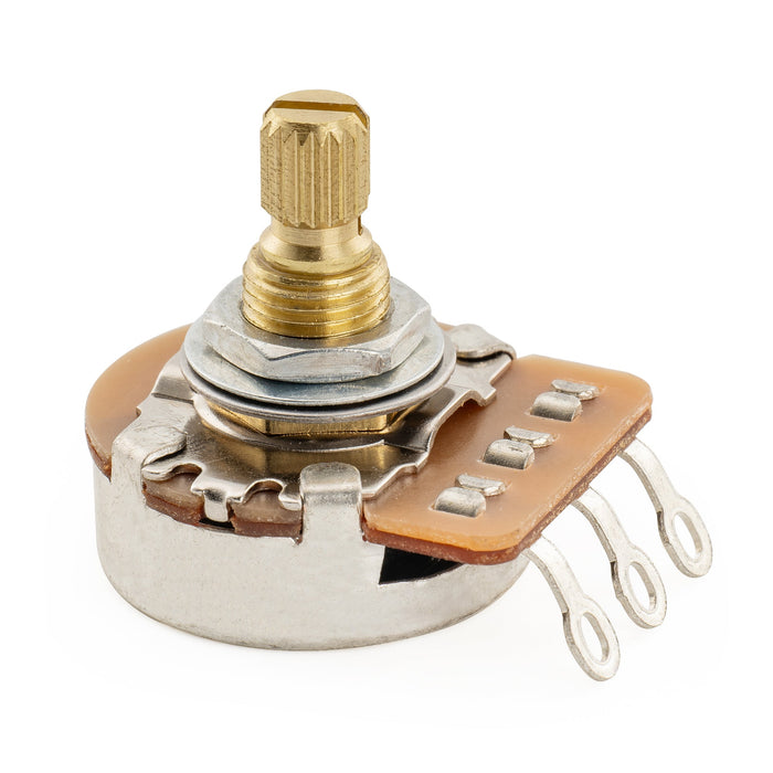 Musiclily Pro HD A500K Pot Brass Metric Split Short Shaft 6.5mm Audio Taper Potentiometer for Electric Guitar Bass