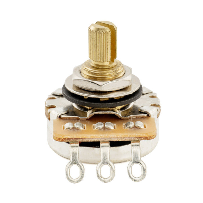Musiclily Pro HD B500K  Pots Brass Short Split Shaft 1/4 Inch Linear Taper Potentiometers for Electric Guitar Bass (Set of 10)