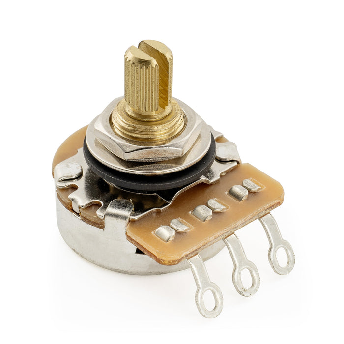 Musiclily Pro HD A500K Pot Brass Short Split Shaft 1/4 Inch Audio Taper Potentiometer for Electric Guitar Bass