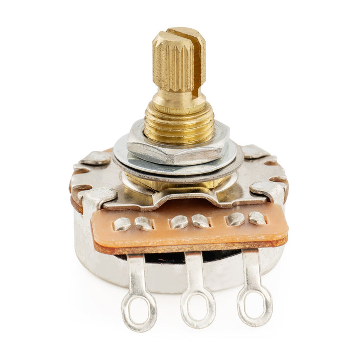 Musiclily Pro HD B1M Pots Brass Metric Split Short Shaft 6.5mm Linear Taper Potentiometers for Electric Guitar Bass (Set of 10)