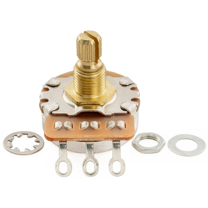 Musiclily Pro HD B1M Pots Brass Metric Split Short Shaft 6.5mm Linear Taper Potentiometers for Electric Guitar Bass (Set of 10)